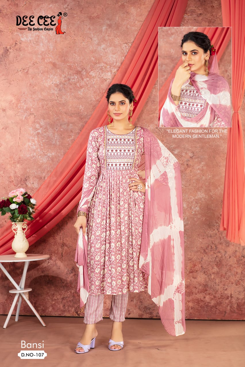 Bansi By Deecee Capsule Printed Naira Cut Kurti With Bottom Dupatta Wholesale Shop In Surat